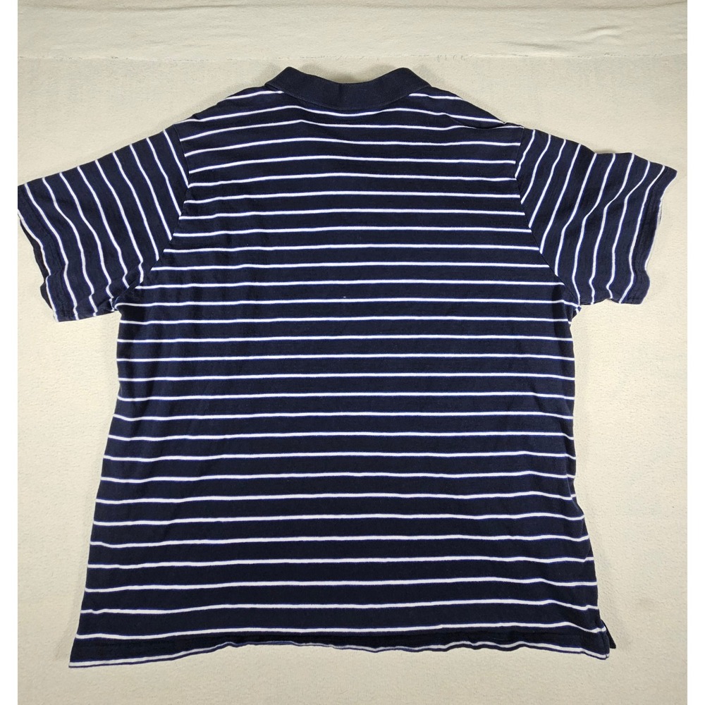 Levis Mens XXL Relaxed Fit Striped Polo Shirt Navy Blue White‎ 00308-0000 - Picture 9 of 10